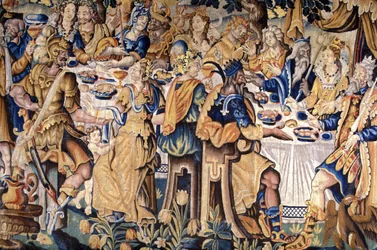 Chateau de Chinon - The Meal of the Gods - Flemish Tapestry of the 17th Century